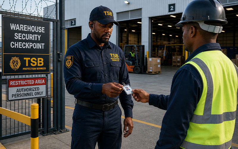 TSB Protection Services industrial security team protecting warehouses and distribution centres