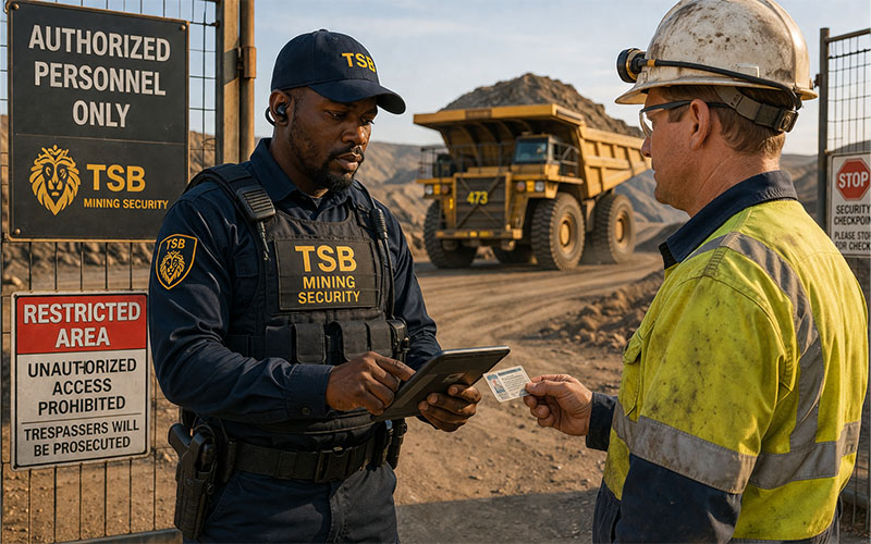 TSB Protection Services mining security team protecting remote sites and high-value assets