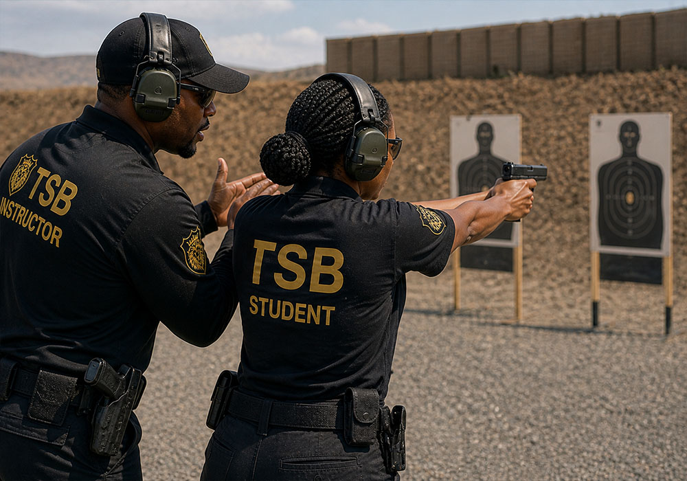 TSB Protection Services accredited firearm training and security instruction