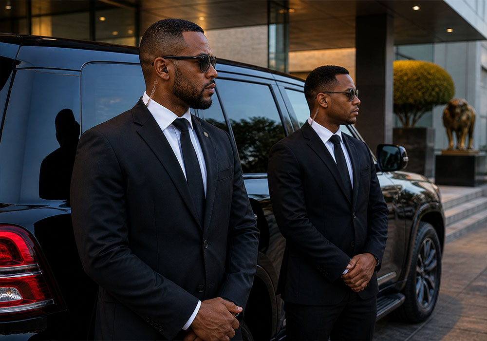 TSB Protection Services VIP executive protection team providing close protection security for high-profile clients